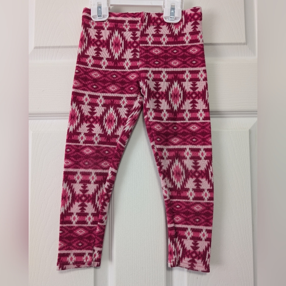 Faded Glory Kids Leggings - Red and White Pattern Size 4t